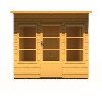 Shires Orchid 8 x 8 Feet Summerhouse - L239 x W239 x H215.9 cm in Light Brown