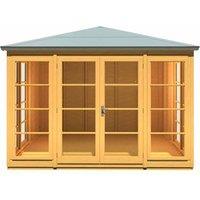 Shires Palatina 10 x 10 Feet Summerhouse - L316.9 x W316.9 x H249.4 cm in Light Brown