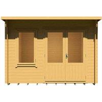 Shires Edgefield 11 x 10 Feet Log Cabin in 19 mm Logs - L329 x W299 x H238 cm in Light Brown