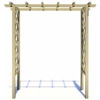 Shires Wooden Arch Trellis Pergola 6 x 3 Feet - L103 x W193 x H242.6 cm in Light Brown