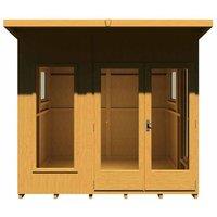Shires Miami 8 x 10 Feet Summerhouse - L299 x W255 x H214.7 cm in Light Brown