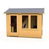 Shires Melrose 10x8 ft Single Door Garden Office - L260.4xW332.8xH250.5 cm in Light Brown