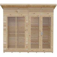 Shires Lela 8x4 Summerhouse - L125.8 x W238 x H229.9 cm in Light Brown