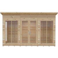 Shires Lela 12x6 Summerhouse - L185.8 x W357 x H228.4 cm in Light Brown