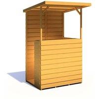 Shire Tiki 4 x 3 Feet Garden Bar - Wood - L89 x W119 x H205.4 cm in Light Brown