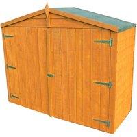 Shires 7 x 3 Feet Bike Store Garden Shed - Dip Treated in Brown