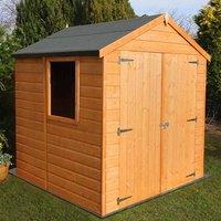 Shires Arran Double Doors - Garden Shed Workshop Approx 6x6 ft in Brown