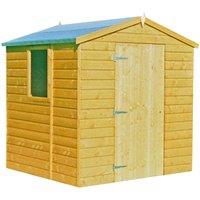 Shires Faroe Single Door Tongue & Groove Garden Shed Workshop Approx 6x6 ft in Brown