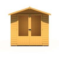 Shires Avance Shiplap Summerhouse Garden Sun Room Approx 7 x 5 Feet in Brown