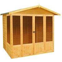 Shires Parham Shiplap Summerhouse Garden Sun Room Approx 7 x 7 Feet in Brown