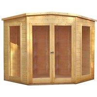 Shires Barclay Shiplap Summerhouse Garden Sun Room Approx 7 x 7 Feet in Brown