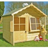 Shires Kitty Playhouse Kid's Wendy House in Light Brown