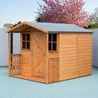 Shires Casita + Verandah Tongue & Groove Garden Shed Workshop Approx 7x9 ft in Brown