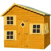 Shires Loft Playhouse Kid's Wendy House in Brown