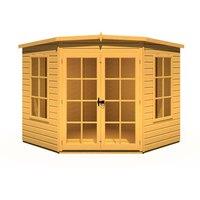 Shires Hampton Shiplap Summerhouse Garden Sun Room Approx 8 x 8 Feet in Brown