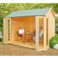 Shires Blenheim Shiplap Summerhouse Garden Sun Room Approx 10 x 8 Feet in Brown