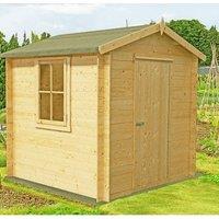 Shires Danbury Log Cabin Home Office Garden Room Approx 9 x 9 Feet in Natural