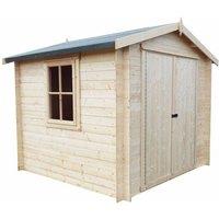 Shires Camelot 19 mm Log Cabin 7 x 7 Feet in Light Oak