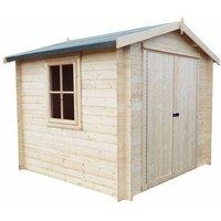 Shires Bradley 19 mm Log Cabin 7 x 7 Feet in Light Tan