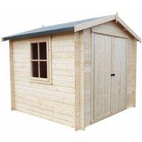 Shires Bradley 19 mm Log Cabin 9 x 9 Feet in Natural
