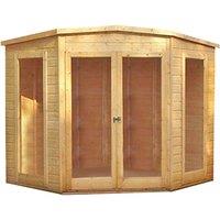 Shires Barclay Shiplap Summerhouse Garden Sun Room Approx 8 x 8 Feet in Brown