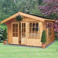 Shires Hale 28 mm Log Cabin 12 x 10 Feet in Brown