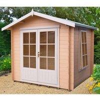 Shires Barnsdale 19 mm Log Cabin 8 x 8 Feet in Light Brown