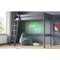 Noomi Tera Solid Wood High Sleeper Bed in Grey | Size: EU Single