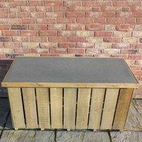 Shires Sawn 4' 2 x 1' 10 Pressure Treated Log Box in Light Brown