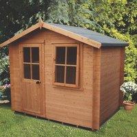 Shires Avesbury 19 mm Log Cabin 8 x 6 Feet in Brown
