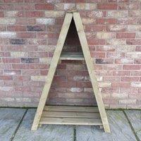 Shires Small Triangular 2' 8x1' 4 Tongue & Pressure Treated Log Store in Light Brown