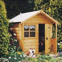 Shires Club Playhouse Kid's Wendy House in Brown
