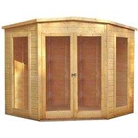 Shires Barclay High Spec Shiplap Summerhouse Garden Sun Room Approx 10x10 ft in Brown