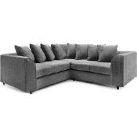SOFA SCENE LTD CHICAGO SYMMERICAL CORNER SOFA SET SUITE IN GREY JUMBO CORD