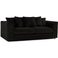 SOFA SCENE LTD CHICAGO 3 SEATER BLACK JUMBO CORD