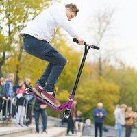 HOMCOM Stunt Scooter Entry Level Tricks Scooter for 14+ Beginners in Purple