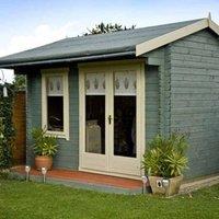 Shires Marlborough 28 mm Log Cabin 8 x 12 Feet in Brown