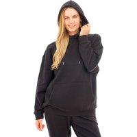 Smart Living Women's Cozy Soft & Comfortable Over Sized Polycotton Zip-Up Hoodie in Black | Size: Large