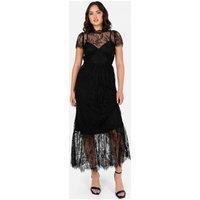 Lovedrobe Women's Lace Midaxi Dess in Black | Size: 24