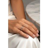 MUCHV Sterling Silver Adjustable Wave Ring - Women's Jewellery