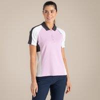Craghoppers Women's NosiLife Hazelmere Insect-Repellent Short Sleeved Golf Polo Shirt in Baby Pink | Size: 16