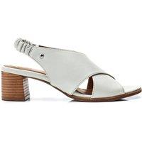 Moda In Pelle Women's 'Prinia' Leather Heeled Sandals in Off-White | Size: 3