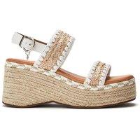 Moda In Pelle Women's 'Kelila' Textile Wedges in White | Size: 7