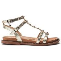 Moda In Pelle Women's 'Limbah' Metallic Sandals in Gold | Size: 4