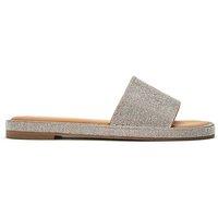 Moda In Pelle Women's 'Jaz' Metallic Sandals in Silver | Size: 4