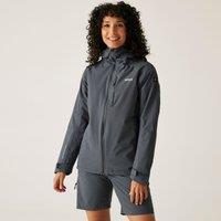 Regatta Women's Birchdale' Waterproof Hooded Shell Jacket in Dark Grey | Size: 20