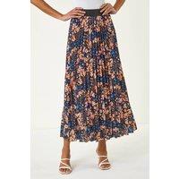 Roman Women's Ditsy Floral Print Pleated Stretch Skirt | Size: 10