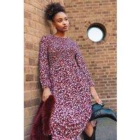 Roman Women's Ditsy Floral Shirred Midi Dress | Size: 18