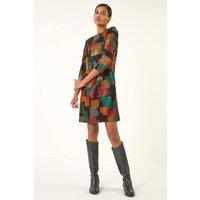 Roman Women's Geo Print Shift Stretch Dress | Size: 18