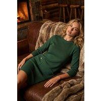 Roman Women's Patch Pocket Knit Dress in Dark Green | Size: 18